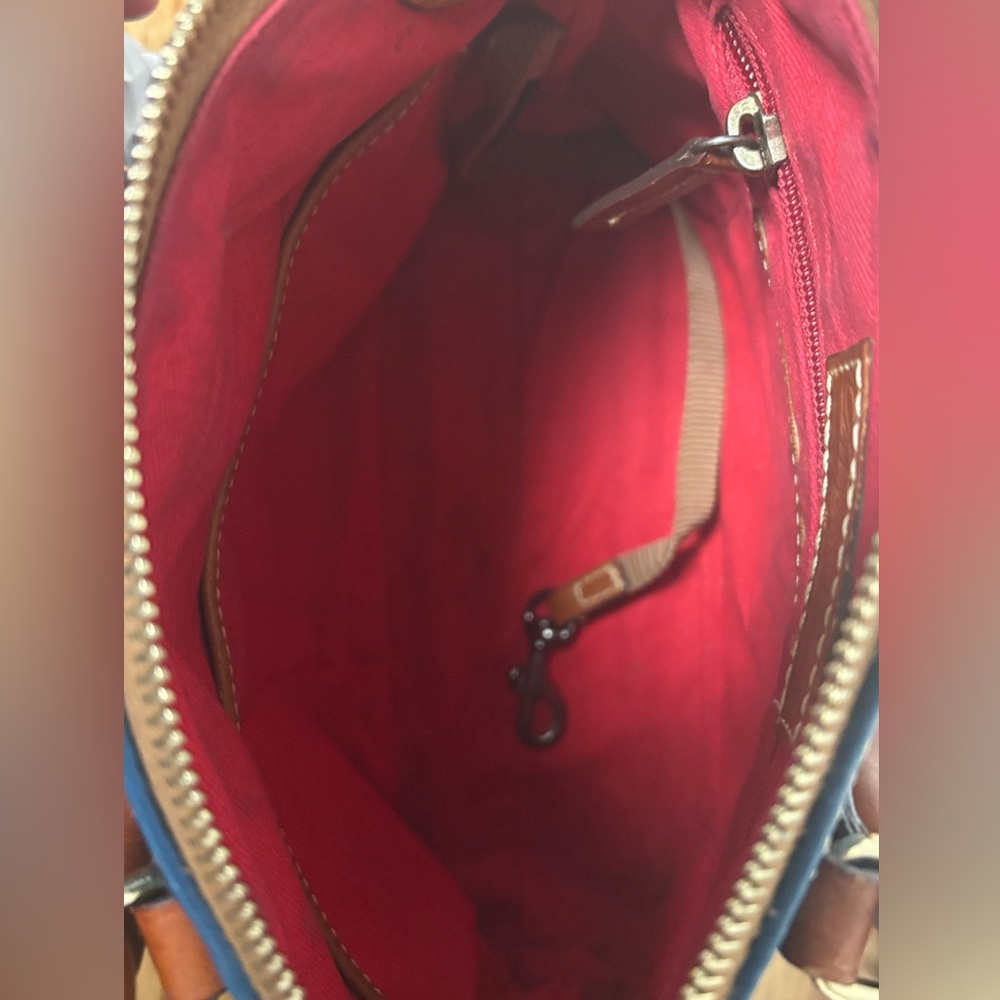 VINTAGE Dooney and Bourke blue pebble leather crossbody handbag - Picture 11 of 15